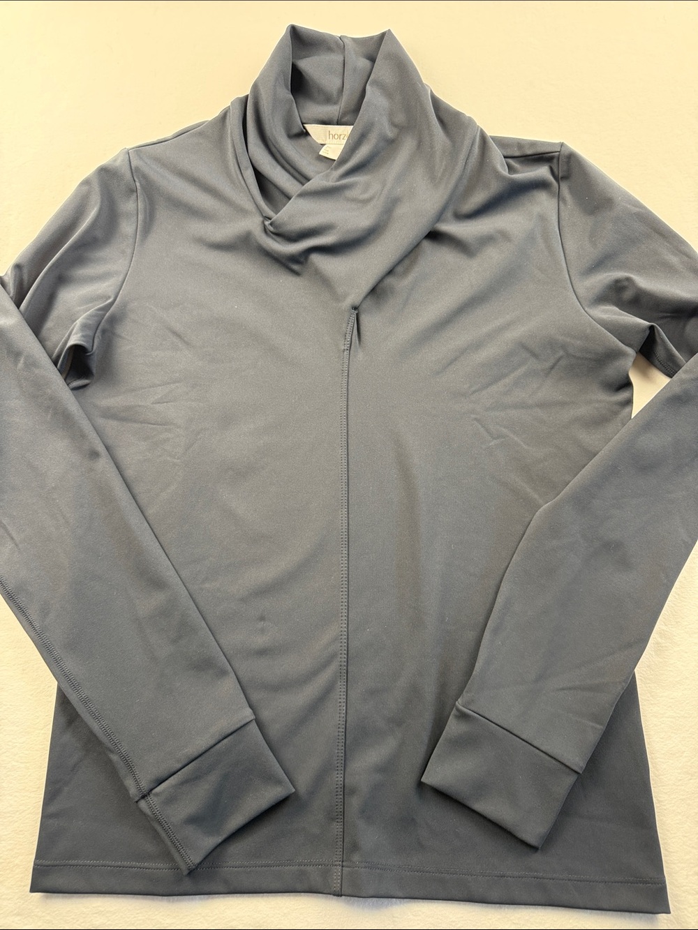 Horze‎ Cowl Neck Long Sleeve Top in Slate Black